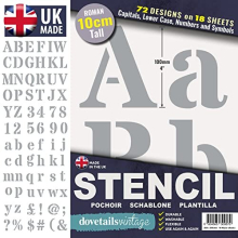 Large Alphabet Stencil Set - 72 Designs - Letters in Upper and Lower Case, 10cm Tall for DIY - Perfect for Sign-Making, Crafting, Wedding Decor,