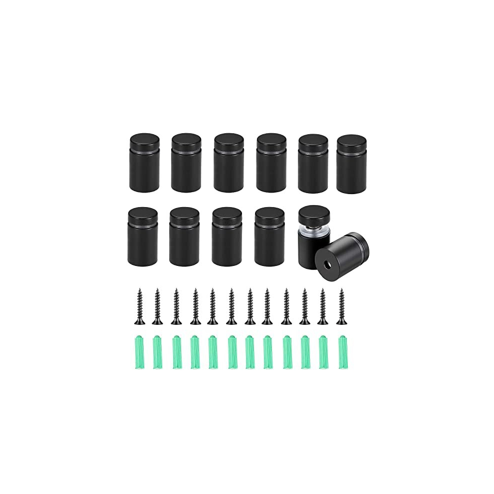 12 Sets 19 X 26Mm Advertising Screws Nails Sign Standoff Screws Wall Mount Advertisement Fixings Bolts For Mounting And Fixing The Glass Billboard 783970400611