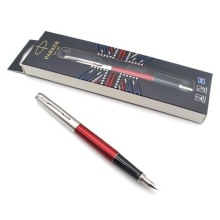 Jotter Stainless Steel Fountain Pen - Kensington Red Lacquer - Medium Nib - London Edition
