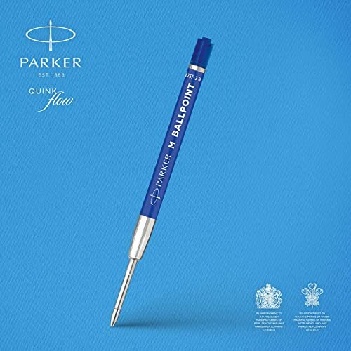Parker Αναγκαία Ανταλλακτικά Μπάλας Parker | Μεσαίο Σημείο | Μπλε QUINKflow Μελάνι | 20 Τεμάχια 1