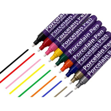 Porcelain pens | Markers for porcelain, glass and ceramics | Dishwasher safe finish | Pack of 9