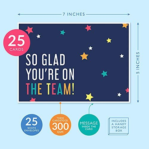 Employee Appreciation Cards with Envelopes. (25 Pack) 5x7 Small Thank ...