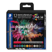 375 C12 Pigment Arts Calligraphy Pen - Assorted Colours (Pack of 12)