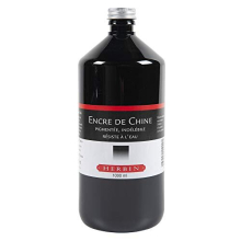 11009T - Bottle of black Indian ink, 1 litre