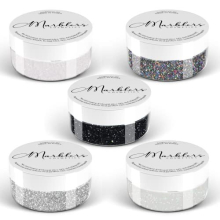 MARBLERS Feiner Glitzer in Kosmetikqualitt, 5er-Pack [Mono Beauty] 0,90 oz (25 g) | Ungiftig | Vegan | Tierversuchsfrei | Lidschatten-Nagellack-Nage