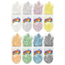 Holographic Glitter [Mixed Set] 4oz (112g) | 8 Colours | Chunky | Non-Toxic, Vegan, Cruelty-Free | Face, Body, Eyeshadow, Hair, Party Makeup | Nail