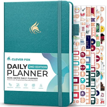 Daily Planner 2nd Edition – Undated Time Block Planner with Hourly Schedule, To-do List & Habit Tracker – Time Management Planner & Task Organizer