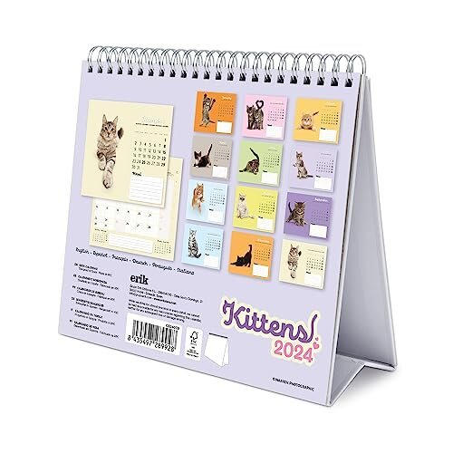 Cat Desk Calendar 2024 Desktop Calendar 2024 8 x 7 inches 20 x 17