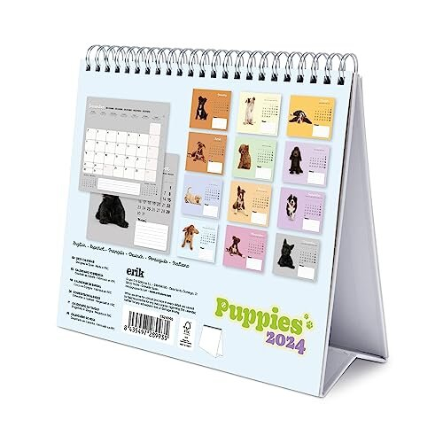 Dog Desk Calendar 2024 Desktop Calendar 2024 8 x 7 inches 20 x 17