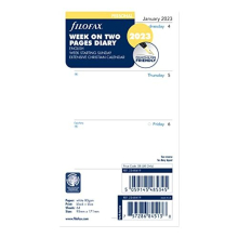68419 Refill for Year 2023 Personal Week On Two Pages Diary Sunday Start, White (68419-OS-2018)