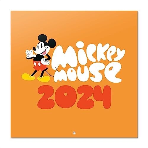 Disney Mickey Mouse Wall Calendar 2024 12" x 12" 12 Month Planner