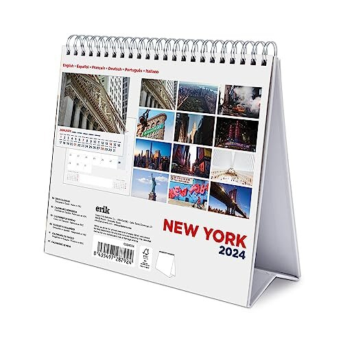 New York Desk Calendar 2024 Desktop Calendar 2024 8 x 7 inches 20