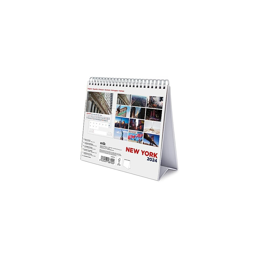 New York Desk Calendar 2024 Desktop Calendar 2024 8 x 7 inches 20