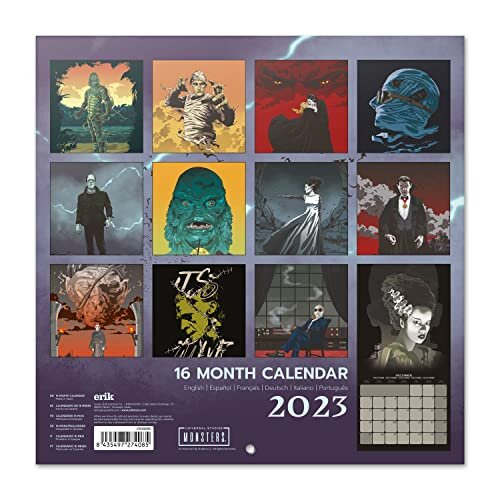Universal Monsters Wall Calendar 2023 12' x 12' FSC 12 Month Planner