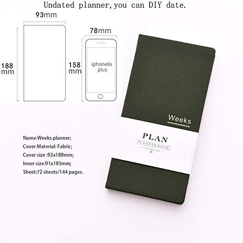 Undated Pocket Weekly Planner Schedule Organizer Agenda Year Month Week Plan A6 Notebook 1
