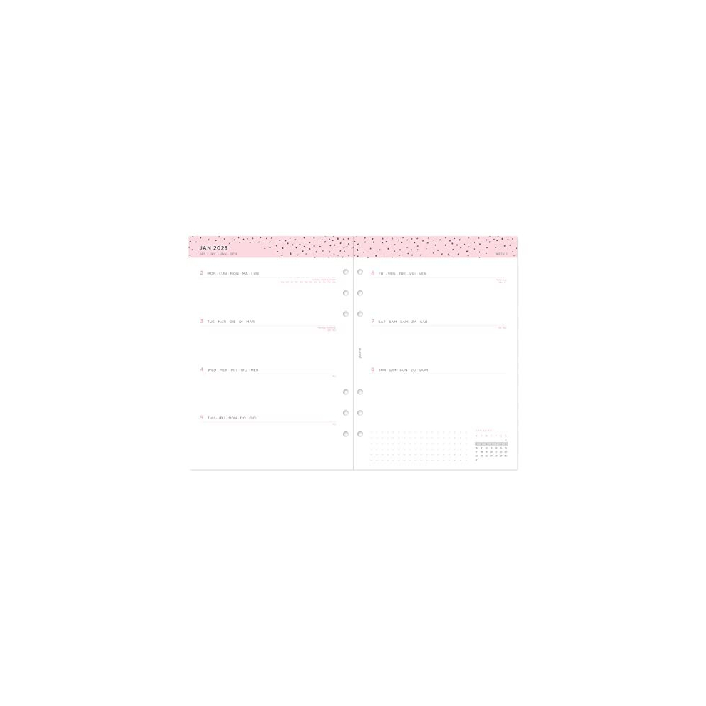 Filofax A5 Confetti Week To View Diary - 2023