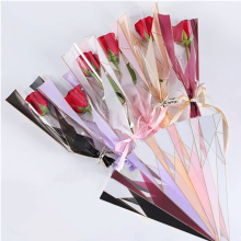 OUKEYI 150 Stck/6 Farben Blumen-Geschenkpapier, einzelne Rose, Verpackungsbeutel, Floristen-Blumenstrau-Zubehr, wasserfestes Blumen-Geschenkpapier