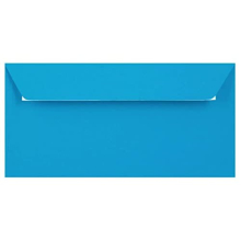 DL (110mm x 220mm) Coloured Envelopes for Greetings Cards Party Invitations & Craft - Pack of 50 (Kingfisher Blue Peel & Seal)