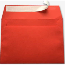 C6 Coloured Envelopes for A6 Greeting Cards Wedding Invitations Crafts Business Office Envelope 114mm x 162mm - Pack of 25 Envelopes (Red Peel & Seal)