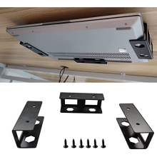 Under Desk Laptop Mount, Metal Under Desk Laptop Storage Holder with Screws, Universal Under Desk Mount Organizer Rack Bracket for Laptop, Keyboard,