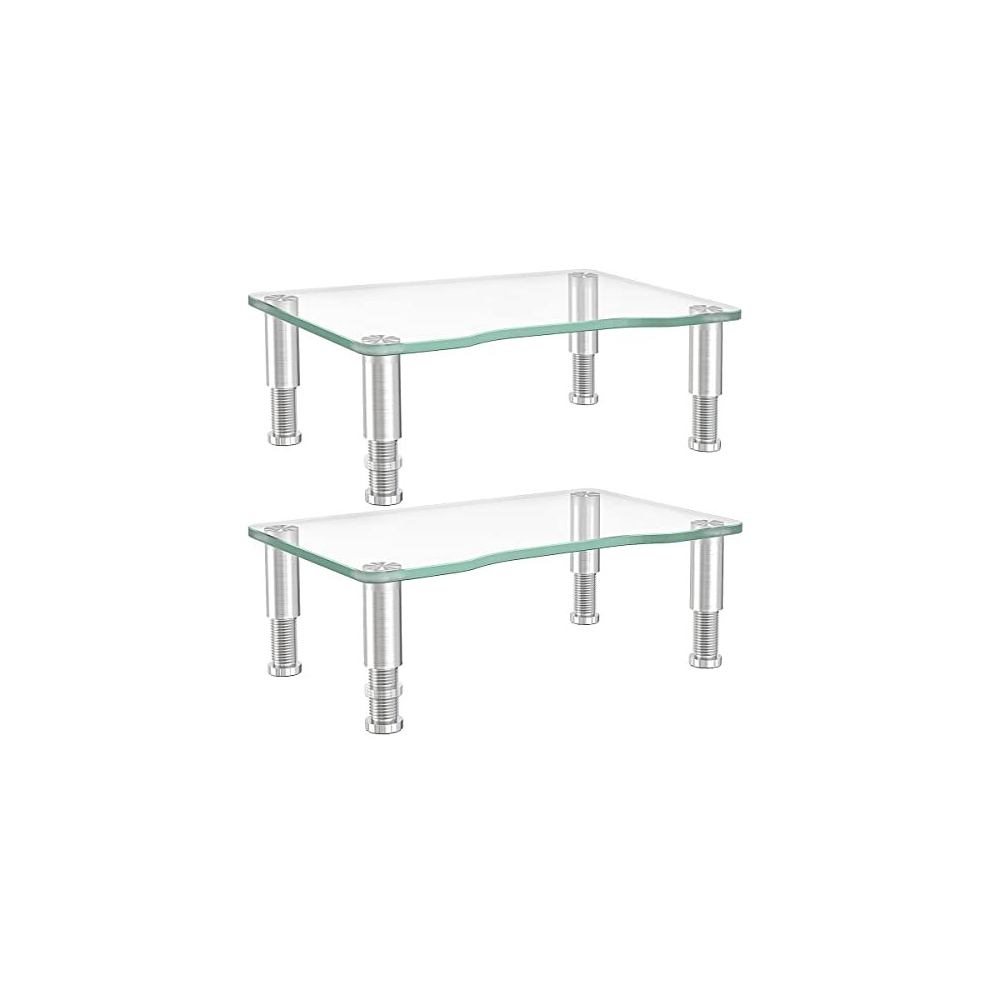 2 Pack Computer Monitor Stand Riser With Height Adjustable Multi Media Desktop Stand For Computers, Laptops & Tvs 6091263655681