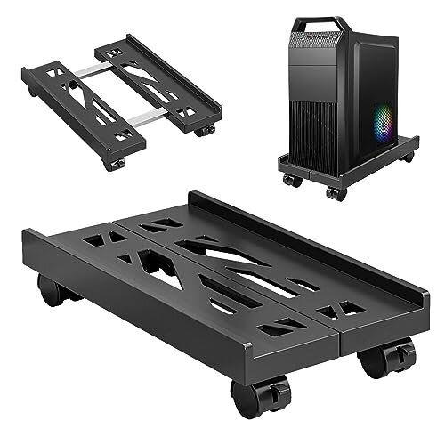 Computer Tower Stand with Wheels, Mobile CPU Stand, PC Tower Stand under Desk, PC Tower Floor