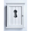White Key Cabinet - Keyhole Window 1