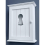 White Key Cabinet - Keyhole Window 2