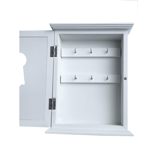 White Key Cabinet - Keyhole Window 2