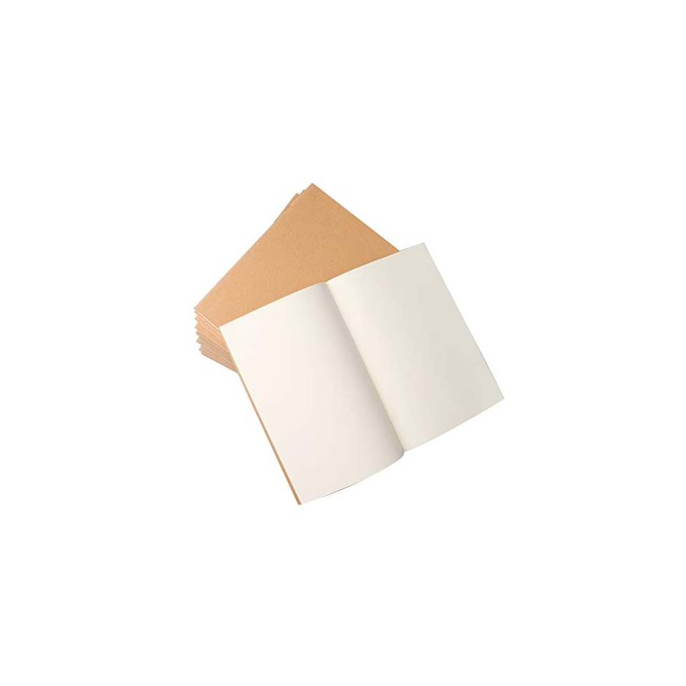 10 Pack A5 Notepad, Lined Hardback Journal Notepad kuou Note Book Notes Diary Pad Medium Lined Page Notepads Blank Sketchbooks-30 Sheets Each