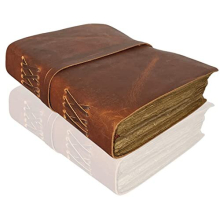 Rustic Vintage Medieval Journal Old Deckle Edge Pages for Men Women to Write in, Artist Drawing Sketchbook Travel Writing Notebook for Him & Her,