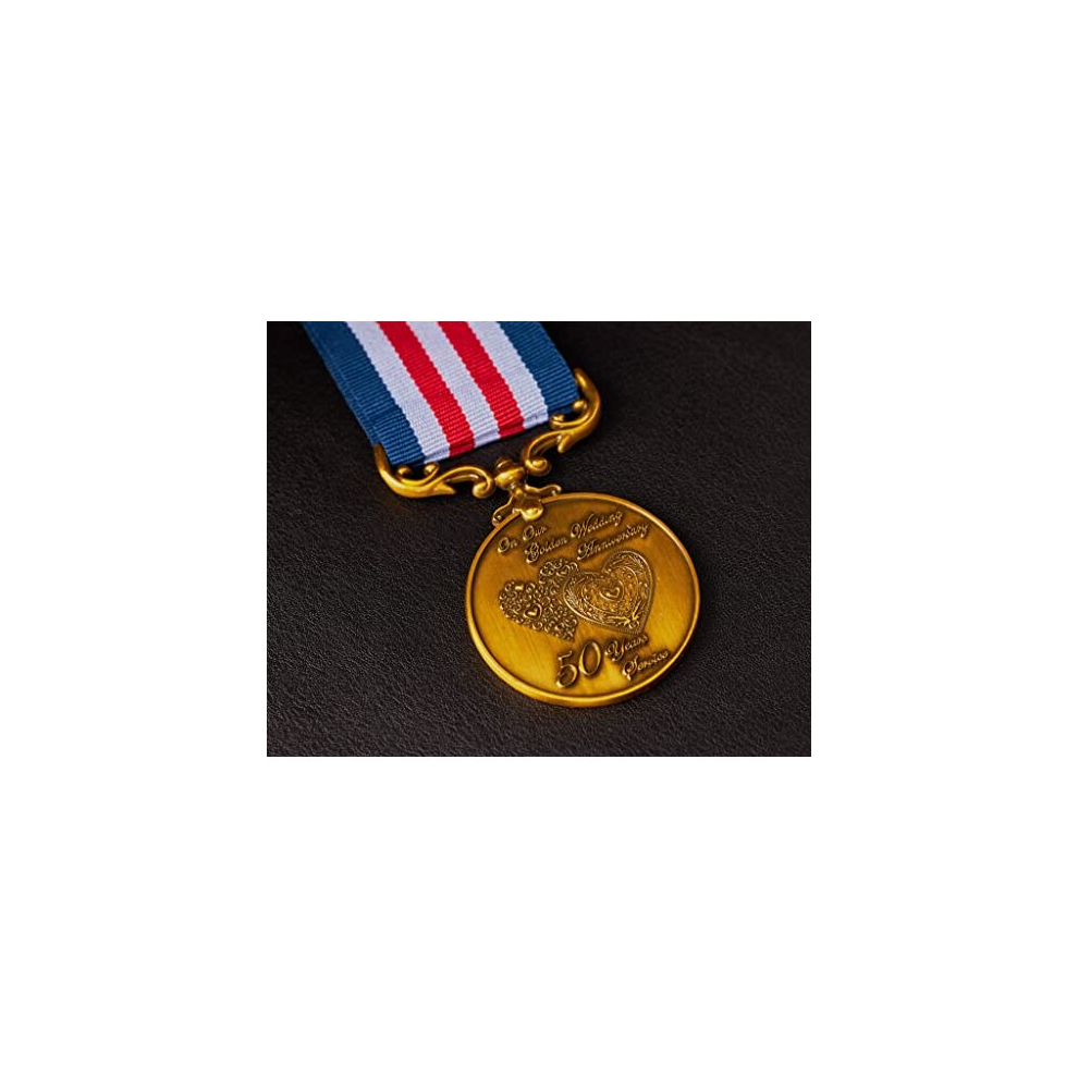 The Commemorative Coin Company Our 50th Golden Wedding Anniversary Medal for Long/Distinguished Service and Bravery in the Field. Gift/Present Husband
