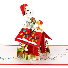 Hallmark Signature Pappersunder Pop Up Julkort (Peanuts, Snoopy's Hundhus)