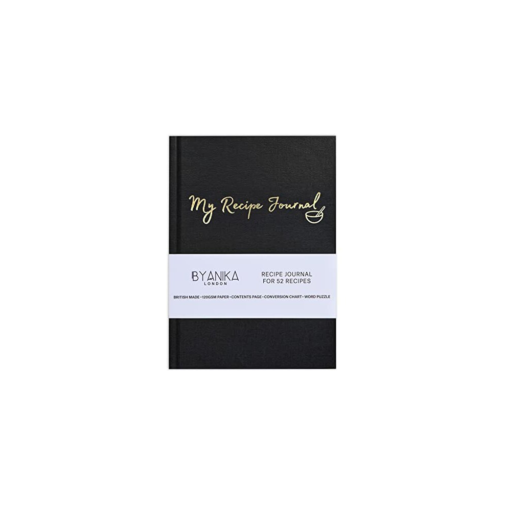 Byanika Recipe Book For Own Recipes | Create Your Own Cookbook Journal | Hardback Notebook | Blank Diary To Write In | Cooking Organiser Family Cook Books |