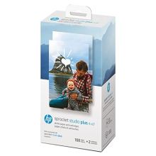 Sprocket Studio Plus 4 x 6?Photo Paper and Cartridges (Includes 108 Sheets and 2 Cartridges) ?Compatible only with HP Sprocket Studio Plus