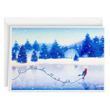 Cartes de Vœux de Noël Hallmark, Patinage (40 Cartes avec Enveloppes)