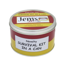 Dad To Be Survival Kit In A Can. Humorous Novelty Fun Gift - New Parent/Daddy/Father. New Baby Present & Card All In One. Customise Your Can Colour.