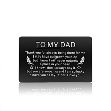 Dad Gifts Fathers Day Gift Engraved Wallet Insert Card for Dad Father Thanksgiving Christmas Birthday Gifts Daddy Gifts from Daughter Son