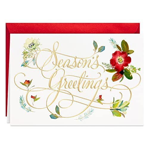 Hallmark Boxed Weihnachtskarten, Florale Grüße (40 Karten mit Umschlägen)