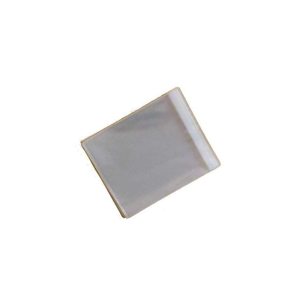 Pack of 250-135mm x 130mm + 30mm Flap - Cellophane Greeting Card Display Bags 30 Micron Self Seal - Small Square