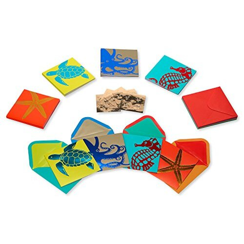 Sea Creatures Blank Cards with Envelopes - Pack of 20 1