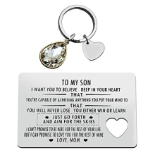 Son Gifts from Mum Engraved Wallet Insert Card for Son Graduation Gifts Inspirational Gifts for Son Christmas Birthday Gifts Encouragement Gifts for