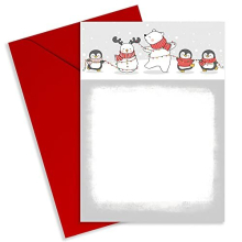 Thank You Christmas Postcards - Penguin Theme - Xmas Cards Notelet Notes to Say Thanks for Gift Present (40 Pack)