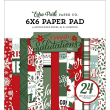 Echo Park Double-Sided Paper Pad 6"X6" 24/Pkg-Christmas Salutations No. 2 SA289023