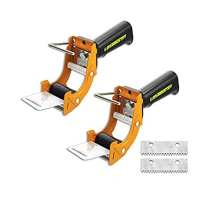 2 Pcs Rapid-Replace Packing Tape Dispenser Guns with Extra Blade, 2 in (50mm) Lightweight Ergonomic Industrial Handheld Heavy Duty Tape Cutter for