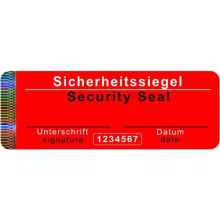 50 pcs - Security Seal with Serial Number - 70x25mm red, writable, Tamper Proof - Security Seal, Seal Sticker, Warranty Seal, Security Labels,