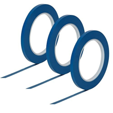 Vinyl Fine Line Fineline Automotive Pinstriping Masking Tape Painter Tape for Curves Blue (6mm 3Roll)