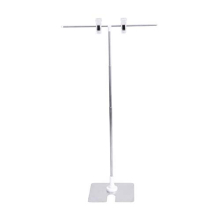 T Sign Adjustable Poster Stand with Clip Stainless Steel Display Banner Stand Holder Floorstanding Sign Display Stand for Market Store Shop