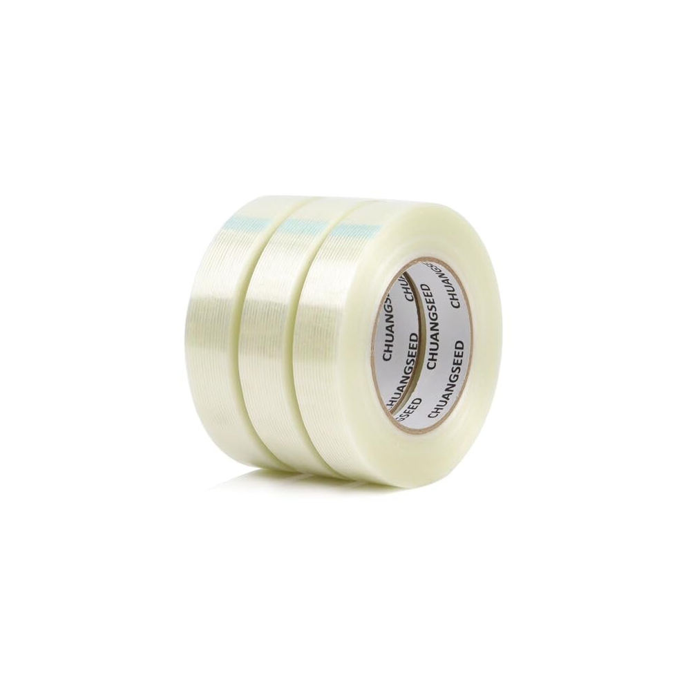 Strong Reinforced Tape,Transparent Bi-Directional Filament Strapping Tape, Fiberglass Reinforced Tape,Heavy Duty Tape,Cricket Bat Repair Tape (3 Pack 7592870671327