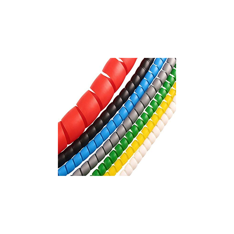 Cable Tidy Tube, 8Mm Spiral Tube Cable Protector Sleeve For Wire Computer Cable On Home Or Office, Black, 5M 783911594591